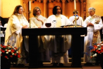 Women-clergy-led wedding of the rector of Trinity Church, Santa Barbara