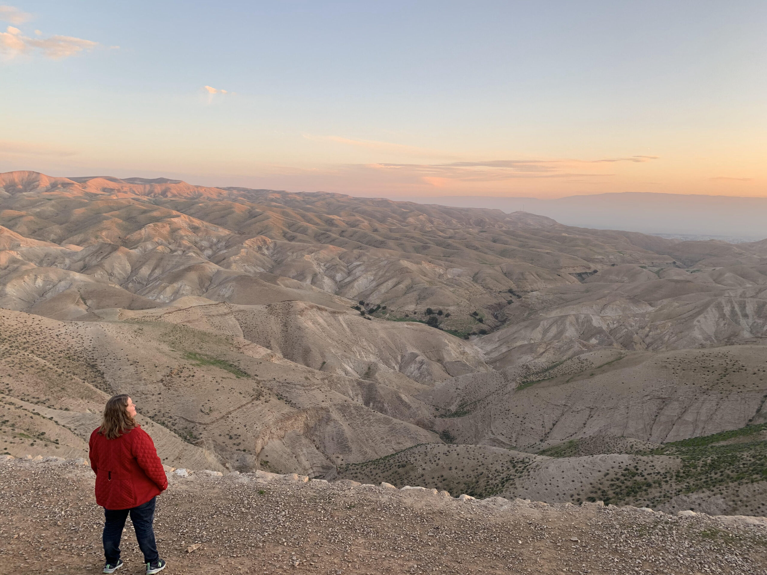 The Rev. Stephanie Shockley in Wadi Qelt (the Judean desert)
